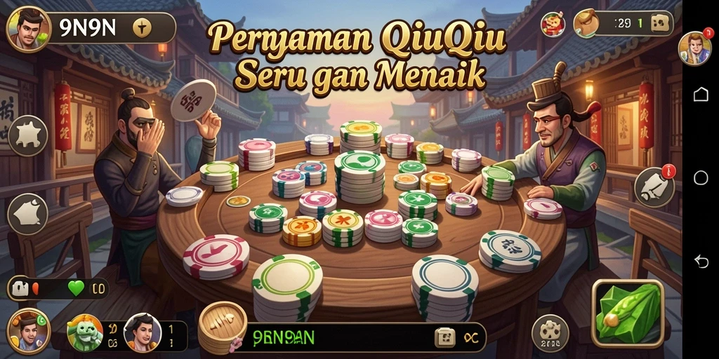 Screenshot gameplay QiuQiu yang mendebarkan di 9N9N.