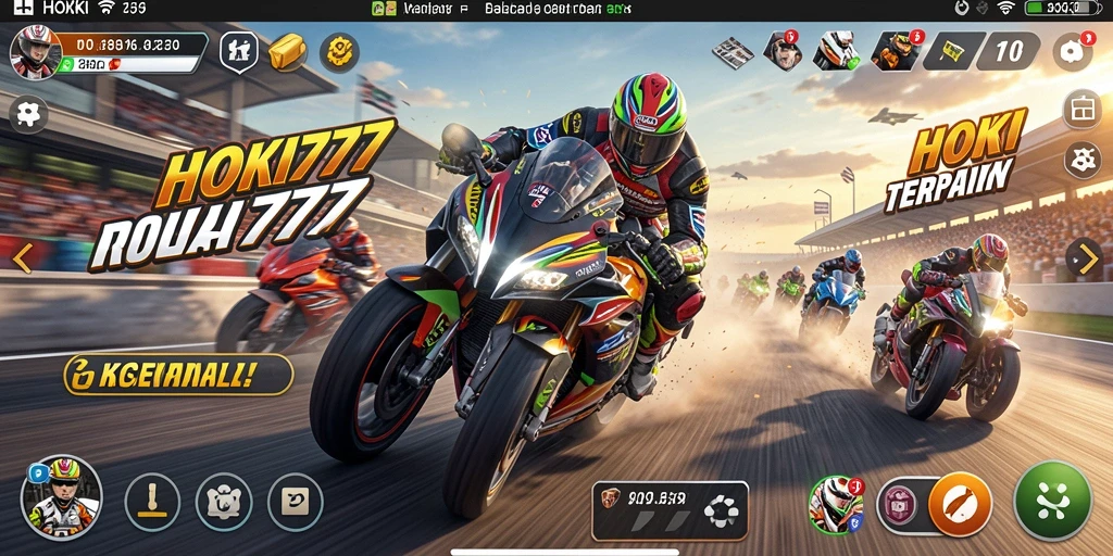 Screenshot HOKI777 menampilkan aksi balap mendebarkan di lintasan kota.