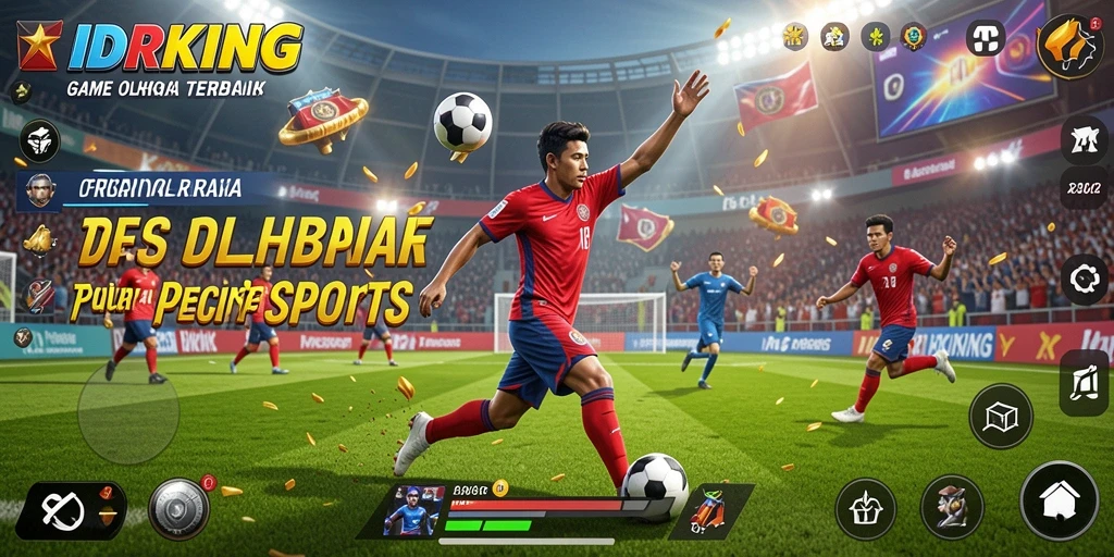Screenshot IDRKING menampilkan aksi seru dalam bermain olahraga.