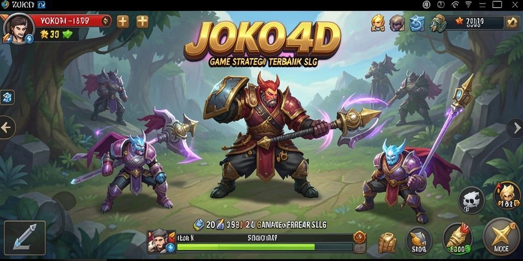 Screenshot menampilkan momen strategis dalam gameplay JOKO4D.