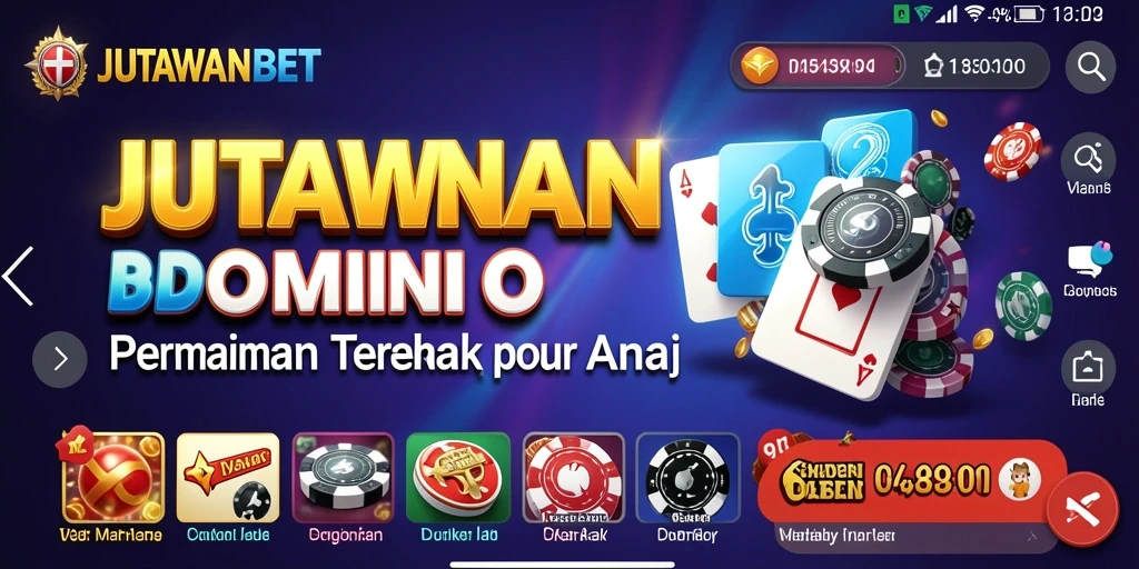 Tampilan gameplay seru di JUTAWANBET dengan pengalaman Domino yang menantang.