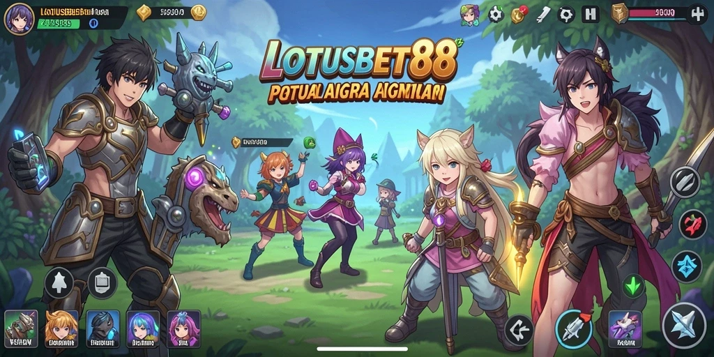 Screenshot menunjukkan karakter Anime beraksi dalam gameplay seru.