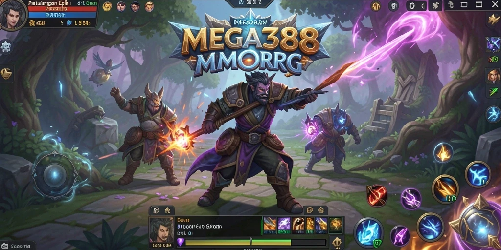 Tampilan gameplay epik dalam dunia fantasi MEGA388.