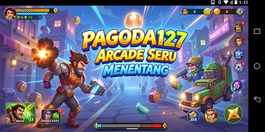 Screenshot utama PAGODA127 menampilkan aksi gameplay Arcade yang seru.