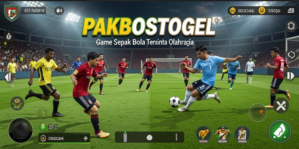 Tangkapan layar dari gameplay <strong>PAKBOSTOGEL</strong> yang menghadirkan aksi sepak bola seru.