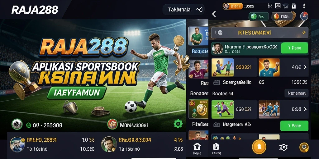 Tampilan gameplay menarik dari aplikasi Sportsbook RAJA288.