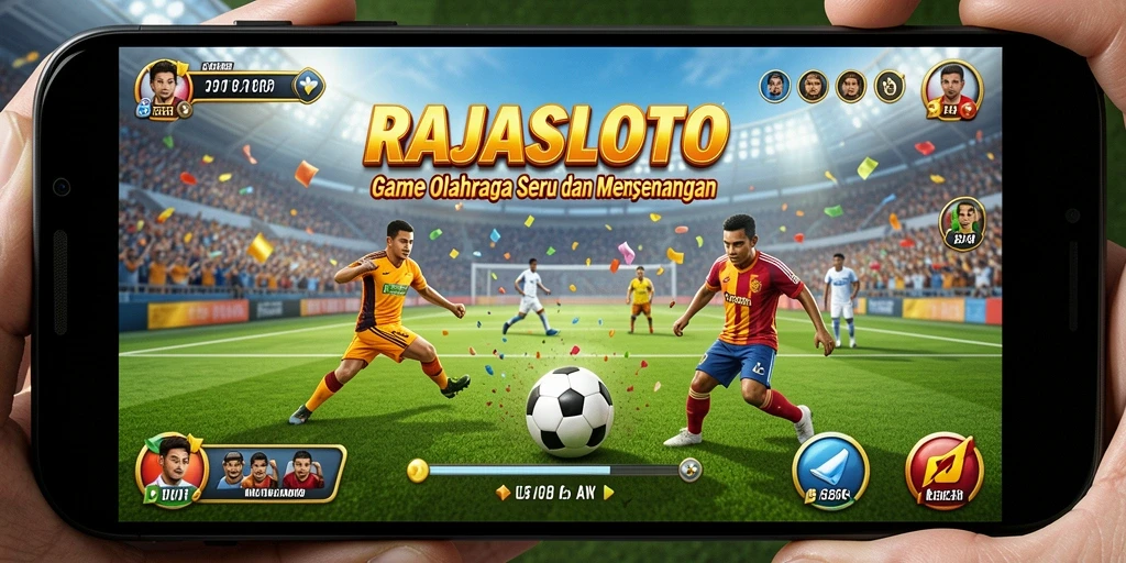 Screenshot RAJASLOTO menunjukkan tampilan gameplay olahraga yang seru.
