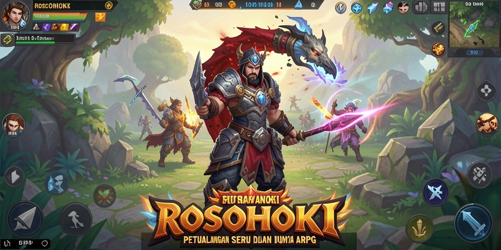 Tampilan gameplay seru di dunia fantasi ROSOHOKI.