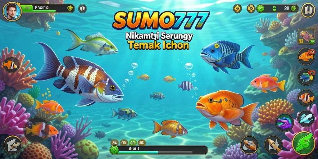 Screenshot dari gameplay Tembak Ikan yang seru di SUMO777.
