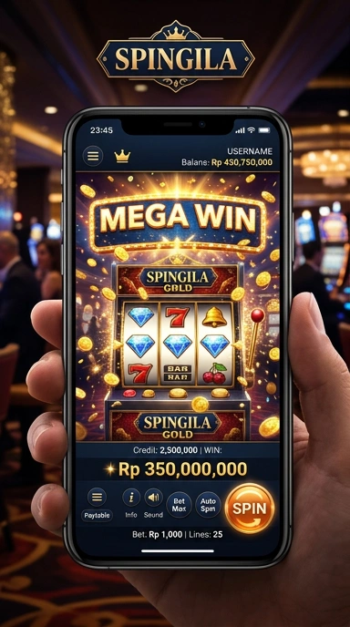 Tampilan utama aplikasi spingila yang menarik dan mudah digunakan.